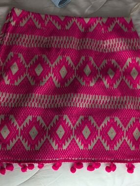 ASOS Bright Pink Mini Skirt with Cream Trim